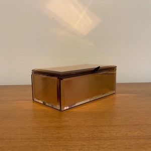 Rose Gold Mirrored Jewelry Box